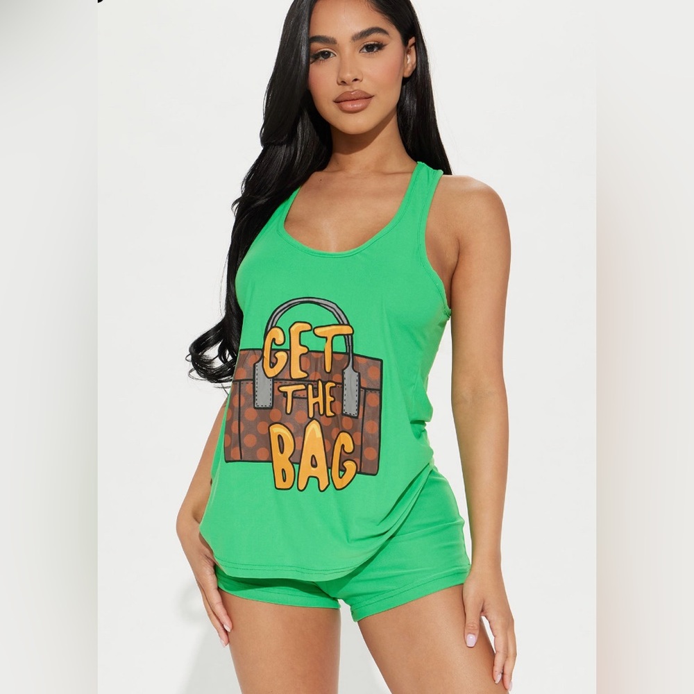 Kelly green pajama set